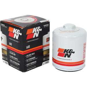 K&N Premium Oil Filter: 20,000 Mile Engine Protection with Wrench Off Nut: Compatible with Select 1981-2023 FORD/LINCOLN/TOYOTA/VOLKSWAGEN Vehicle Models (See Description for Select Models), HP-1002