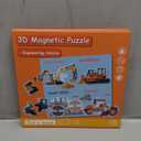 Magnetic Puzzles for Kids Ages 1-3, Travel Toddler Puzzles Ages 2-4 Year, Excavator Refrigerator Magnet for Kids Learning Gift for Road Trip