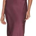 Summer Satin Flutter Sleeve Wedding Guest Dresses for Women Sweetheart Neckline Cutout Tie Back Midi Cocktail Dress 8