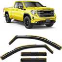in-Channel Window Rain Guard for Chevy Silverado/GMC Sierra 1500 2019-2026 Double Cab Rain Guards Side Truck Window Visors Vent Visor Low Profile Window Deflectors Vent Shades Car Accessories