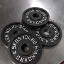 Cast Iron 2-Inch Olympic Weight Plates Set for Strength Training, Barbell Free Weight Plate Set for Weightlifting in Home Gym, Multiple Sizes From 2.5LB to 40LB