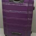 Rockland Melbourne Hardside Expandable Spinner Wheel Luggage, Checked Large 28", Purple