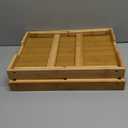 2 Pack Bamboo Bed Tray Table with Folding Legs,Breakfast Trays,Serving Tray for Food and Snack,Laptop Trays for Working(Natural)