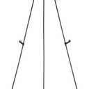 Easel Display Stand, Instant Floor Poster, Lightweight, Collapsible and Portable with Tripod Base, Black Steel (supports 5 pounds)