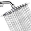 Rain Shower Head, Katezon High Flow Rainfall Showerhead Stainless Steel, Bathroom Waterfall Shower Universal Wall Ceiling Mount (10'', Chrome)
