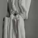 Chyhomenyc White Curtains 90 Inch Length 2 Panels Set, Faux Linen Textured Semi Light Filtering Soft Airy Farmhouse Window Curtain Drapes for Living Room Bedroom, 50Wx90L