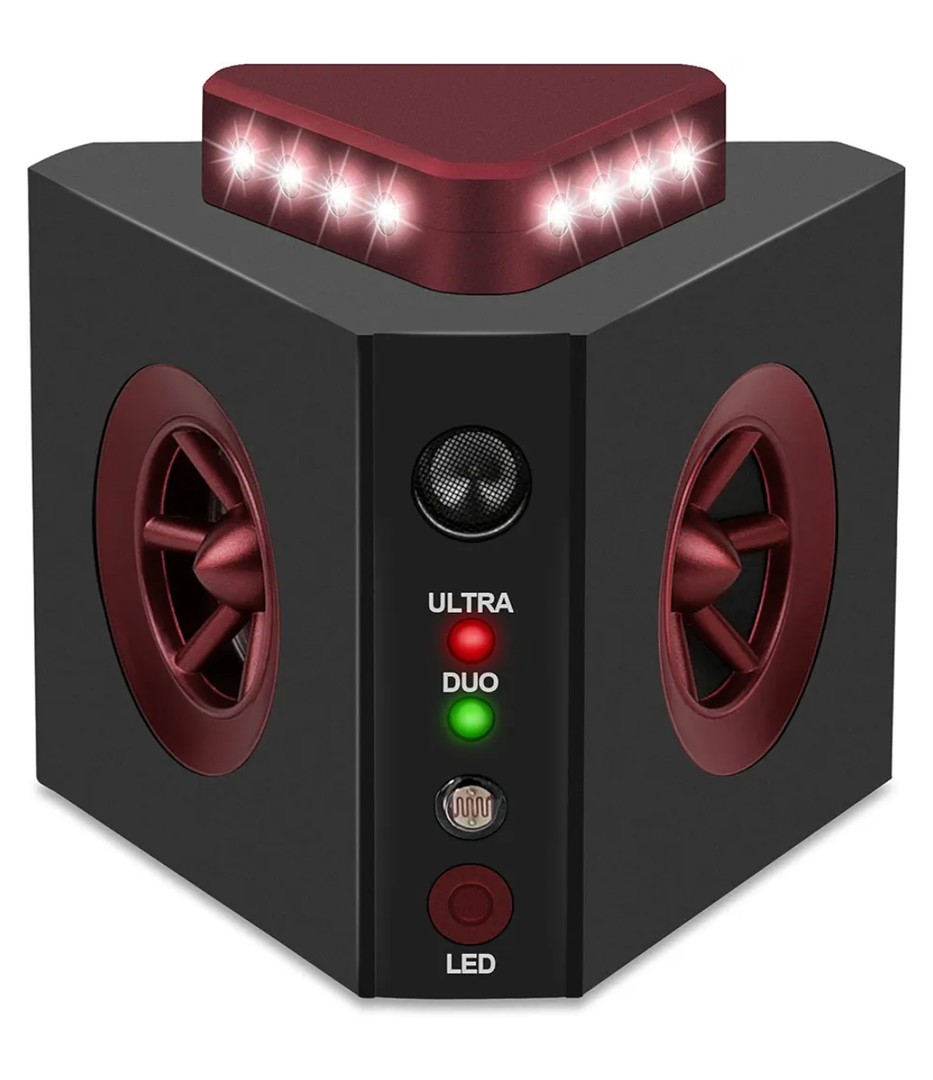 4-in-1 Ultrasonic Rodent Repellent Plug-in Electronic Mice Repeller Rat Deterrent, Pest Control Device with Ultrasound, Electric Impulse, Flashing Lights, Predator Sounds, Indoor Mouse and Rat Control