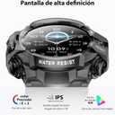MIDDOW Military Smart Watch with Flashlight (Answer/Make Call) Compass, Pedometer/Heart Rate/Sleep/100+ Sports Modes, Fitness Tracker IP68 Waterproof, Long Battery Life Android & iOS (Black)