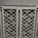 MYPET North States Paws Portable Pet Gate: 26-40" Wide. Pressure Mount. No tools needed. Made in USA. Dog Gate 23" Tall, Expandable, Durable Dog Gates for Doorways, Light Gray