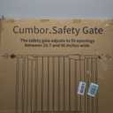 Cumbor 29.7-46" Baby Gate for Stairs, Toddler Safety Essentials for The House, Auto Close Dog Gate for Doorways, Mom's Choice Awards Winner-Easy Install Pressure Mounted Pet Gates for Dogs, White (29.7-46"W x 30.5"H)