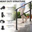 2pack Hand Rails for Outdoor Steps, 2-Step Metal Stair Railing Kit