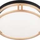 12.5 Inch LED Flush Mount Ceiling Light Fixture, 26W, Super Bright 1700 Lumens, 3 Color 3000K/4000K/5000K, Dimmable Ceiling Lamp for Bedroom Hallway Bathroom Kitchen (Black Gold)