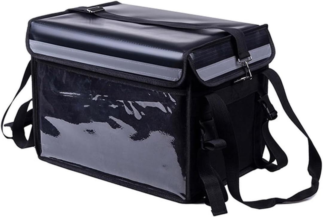 Storage Bag Container Insulated Bags For Food Delivery Bag Divider Waterproof Grocery Cooler Catering Bag Food Deliveries Black 62L(19.7x15x15 inch)