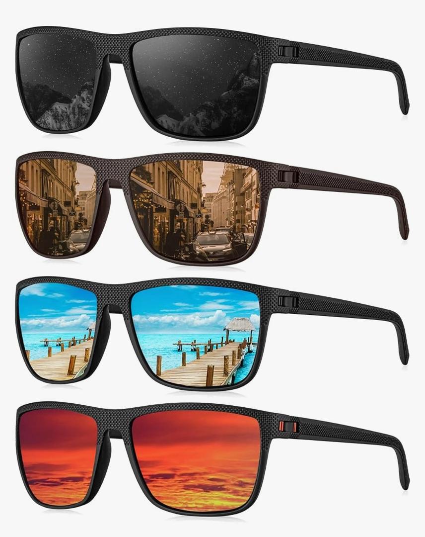 KALIYADI Mens Sun-Glasses Polarized Sunglasses-Men: Classic Sunglasses with Ultraviolet Protection for Driving Fishing Golf