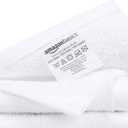 Amazon Basics Highly Absorbent, Fast Drying 100% Cotton Washcloths for Bathroom, Machine Washable, Soft, 12 x 12 in, White, 60-Pack