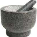 Cilio by Frieling Goliath Natural Granite Mortar and Pestle Set, Grinder for Spices and Seeds, 5 Inches Tall - Mortar Pestle Seed Grinder - Italian Mortar and Pestle