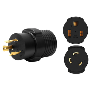 ONETAK NEMA L6-30P to 6-50R Compact 240V 30 Amp Twist Lock 3 Prong Male Plug to 50 Amp 3 Prong Female Receptacle Generator RV Power Cord Adapter Connector