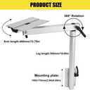RV Adjustable Table Leg, Removable RV Table Leg, Detachable Height Adjustable Aluminum Alloy 360-Degree Swivel Tabletop, Perfect for Yachts, RV, Motorhome, Camping Use