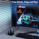 AX1800 USB WiFi Adapter for Desktop PC Laptop, 4 Antenna High Gain Wireless Network Card with Dual Band 2.4GHz, 5GHz, WPA3, USB3.0, Driver-Free for Windows 11/10 Only