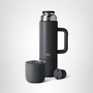Simple Modern 36oz Insulated Hot Beverage Bottle with 2 Mugs | Travel Coffee Thermos for Hot Drinks | Twist and Pour Top | Commute, Travel, and Picnic Friendly | Roam Collection 