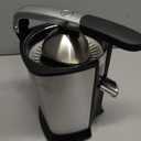 Electric Orange Juicer, Citrus Juicer Squeezer with 2 Cones and Soft Grip Handle for Effortless Juicing, Stainless Steel Quiet Orange Juice Extractor Machines for Lime Grapefruit Lemon (Black)