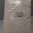 HORIMOTE HOME Pinkish Grey Ruffled Quilt King Size, Stone-Washed Lightweight Crinkled Farmhouse Rustic Shabby Chic Bedding Set, 3 Pieces Reversible Bedspread with Pillow Shams for All Season (King(106"x 96"))