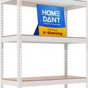 HOMEDANT 35.9" W 5 Tier Heavy Duty Garage Shelving Adjustable Metal Rack Storage Shelves Standing Shelf Unit Organizers Pantry Closet White 1Pack