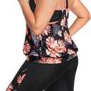 Daci Women Plus Size Tankini Swimsuit - Tummy Control 2 Piece Bathing Suit with High Waisted Capris Shorts 2025 Swimwear 18W