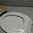 Mayfair 18440EC Open Front Toilet Seat and Lid, Easy Clean Hinges and Durable Wood Seat, Made in USA, Elongated, White