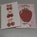 Strawberry Notebook, Pink Strawberry Journal, Strawberry Journal, Strawberry Gifts Spiral Notebook, Preppy Notebook, Preppy Journal
2 Pcs