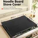 Gaialoop Noodle Board Stove Cover for Gas Stove with Handles, Black Acacia, 29.5"L x 22.1"W