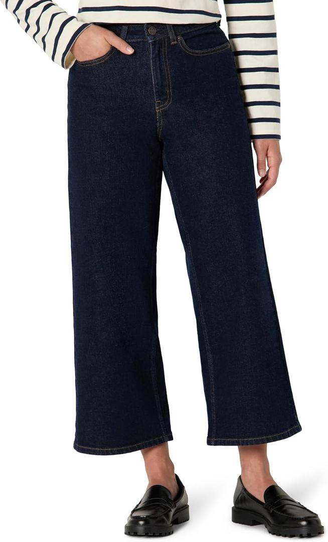 Women's Women's Low Stretch High-Rise Wide Leg Crop Jean, Rinse, 20