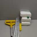 Commercial Mop Heavy Duty Industrial Mop with Long Handle,59" Looped-End String Wet Cotton Mops for Floor Cleaning, Including Three mop Head Replacement