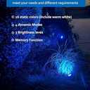 BeeLinks Halloween Christmas Spotlight Outdoor: 12W RGBW LED Spot Lights Outdoor with 16 Color Changing for Yard Garden Decor | 2 Pack of IP65 Waterproof 120V Plug in Landscape Lighting with Remote