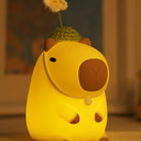 Attivolife Capybara Night Light for Kids, Cute Animal Soft Silicone LED Lamp with Dimmable and Timer, Portable Rechargeable Bedroom Bedside Table Decor, Birthday Christmas Gifts for Children Baby