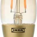 IKEA 004.082.78 Rollsbo Led Bulb E12 200 Lumen, Dimmable, Chandelier Brown Clear Glass