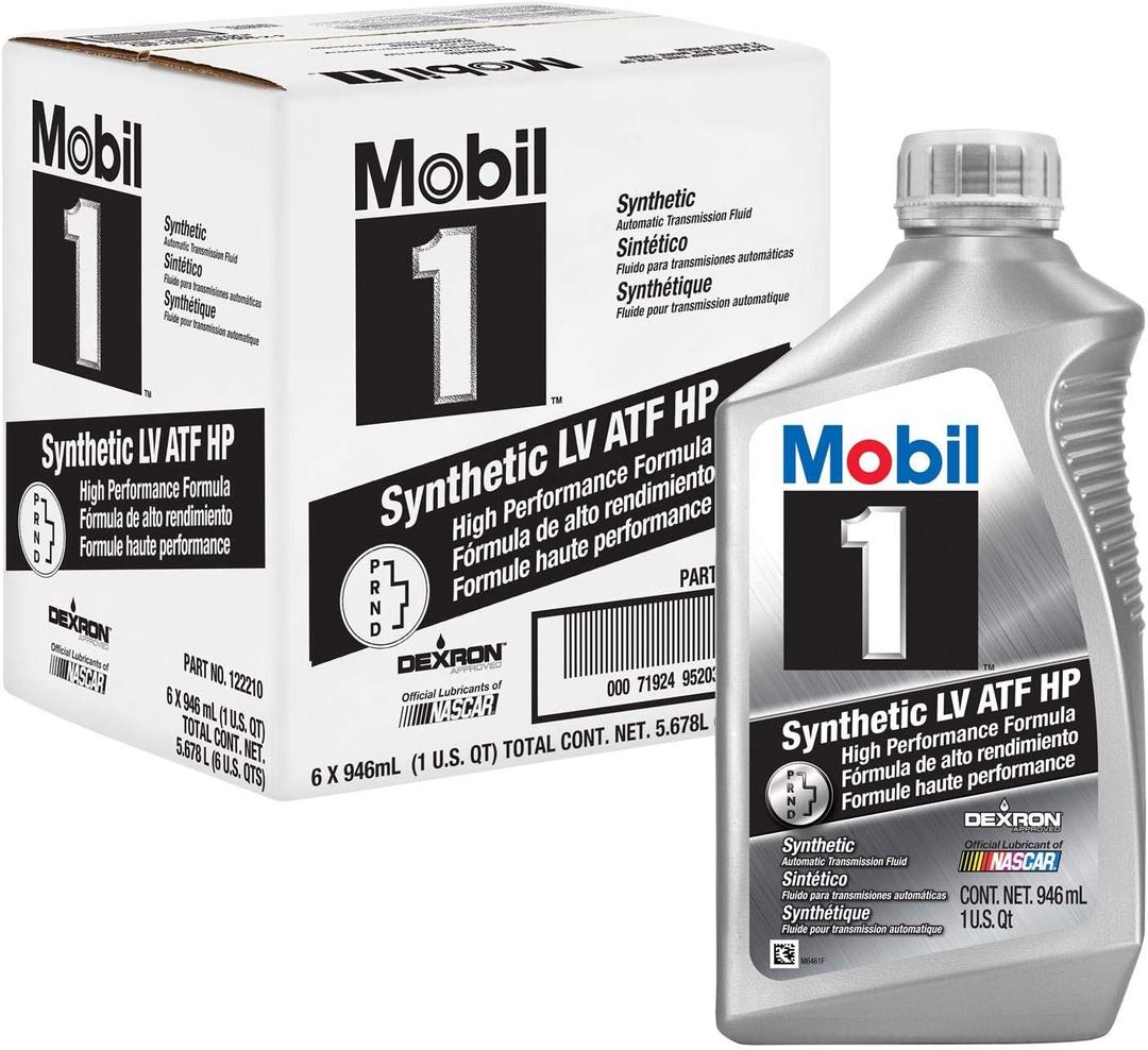 Mobil 1 Full Synthetic LV Automatic Transmission Fluid HP, 6-Pack of 1 quart