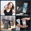 for iPhone 15 Case [Compatible with MagSafe] [Military-Grade Drop Protection] [Anti-Fingerprint] [Anti-Scratch] Slim Silky-Soft Touch Translucent Matte Case 6.1 inch, Burgundy