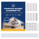 Adhesive Replacement Tape & Sensor Risers for Simplisafe | I24 Magnet Adhesives and 12 Simplisafe Contact Sensor Spacers - Complete Sensor Installation Solution [Device/Magnet NOT Included]