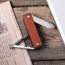 2 x ROXON M4 10 in 1 Mini MultiTool Leather Handle Portable Nail Clipper, Utility Tool, Knife With Safety Lock, Scissors, File, Bottle Opener, Screwdriver, Personal Care Gadgets A Gift for All