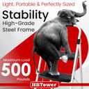 HBTower Step Ladder, Folding Step Stool with Wide Anti-Slip Pedal