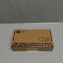 Fida Retractable Dog Leash with Dispenser and Poop Bags, 10 ft Pet Walking Leash for X-Small Dog or Cat up to 18 lbs, Anti-Slip Handle, Tangle Free, Reflective Nylon Tape (XS, White)