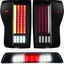 Tail Light + 3rd Brake Cargo Lamp for Toyota Tundra 2007 2008 2009 2010 2011 2012 2013, Third High Mount Stop Light Rear LED Taillight Assembly, 815600C090 815500C090