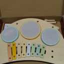 Kids Drum Set Montessori Musical Instruments for Toddlers 1-3, Wooden Baby Drum Kit with Xylophone, Preschool Music Toys for Early Learning, Educational Birthday Gift for Boys Girls (Multicolored)