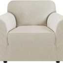 H.VERSAILTEX Armchair Cover High Stretch Sofa Slipcover 1 Piece Couch Covers for Dogs Sofa Durable Spandex Fabric Non Skid Machine Washable(Armchair 31"-40", Island Fossi)