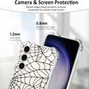 YESPURE for Samsung Galaxy S24 Case Halloween Clear Cute Spider Web Painting Case for Kids Transparent Soft TPU Slim Protective Case Bumper Shockproof Protection for Galaxy S24