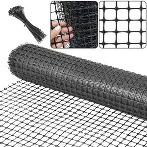 Plastic Garden Fence Animal Barrier,3.28 x 66 FT Heavy Duty Hard Plastic Mesh Fencing,Reusable Safety Temporary Fence Roll with Zip Ties,Snow Fence for Pool Deer Rabbit Chicken Dog Poultry-Black