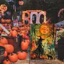3 x Halloween Witch Garden Flag 12x18 Double Sided Outside Holiday Decorations Vertical Burlap Yard Flags (Vibrant Color)