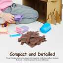 2 x DOITOOL Doll House Floor 40 Pcs Peel and Stick Miniature Vinyl Plank Flooring Tiles 1 12 Scale Self Adhesive Dollhouse Floorboard for Doll House Decorations and Accessories