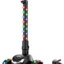 Jetson 3-Wheel Light-Up Kick Scooter, Lights on Stem & Wheels, Height Adjustable Handlebar, Rear Brake, Foldable, Ages 3+ (Jupiter Mini Black)